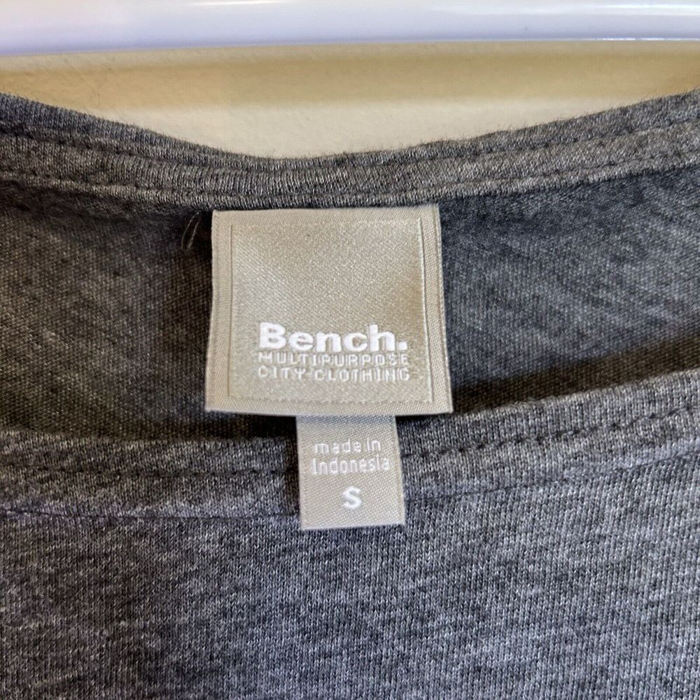 Bench Grey Gathered Tank Dress Small Slightly Asymmetrical Women's - Picture 3 of 9